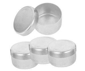 BELLIFFY Lot De 4 Boîtes à Terre En Aluminium Rondes Ø46×25 Mm Avec Couvercles, Supports De Pesée Précis Pour Laboratoire, Conteneurs Compacts Pour Échantillonnage Et Stockage De Sols