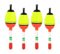 BELLIFFY Lot de 4 Flotteurs Coulissants pour Pêche en Mer en Mousse EVA Légère Poids 10 G et 15 G Fente pour Bâton Lumineux Visibilité Nocturne Adaptés à la Pêche au Flotteur Lancers