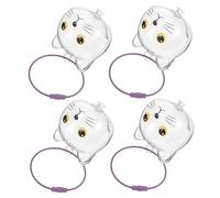 BELLIFFY Lot De 4 Porte-Clés Commémoratifs en Poils d'animaux Pendentif en Poils De Chat Porte-Clés Souvenir Boîtes À Souvenirs