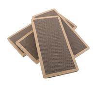 BELLIFFY Lot de 4 Tapis à Griffer en Sisal Naturel pour Chat 424 X 21 CM Forme Carrée Bords en Carton Ondulé Antidérapants et Portables Protection pour Canapés et Meubles D’Intérieur