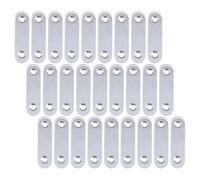 BELLIFFY Lot de 40 Équerres d'angle Droites en Acier Inoxydable 57 Mm, Plaques de Fixation Plates pour Meubles, Étagères et Armoires, Support Métallique Robuste pour Réparation et Renfort