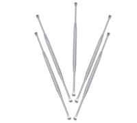 BELLIFFY Lot de 5 Cuillères à Cérumen en Acier Inoxydable Spiralées Double Embout, Outil de Nettoyage du Cérumen Précis et Réutilisable, Kit D’hygiène Auriculaire Pratique pour Maison