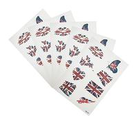 BELLIFFY Lot De 5 Faux pratiques Autocollants Thème Drapeau Britannique faciaux Portables Pour Les Fans De Fête