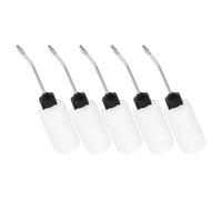 BELLIFFY Lot De 5 Flacons D'Huile Pour Machine À Coudre Flacons En Plastique Rechargeables Avec Bouchon À Pression Et Embout