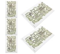 BELLIFFY Lot de 5 Pavés Adhésifs Miniature en Brique 3D, Autocollants de Sol pour Maison de Poupée, Revêtement Décoratif Amovible pour Jardin Zen et Aménagement Paysager, Compatible