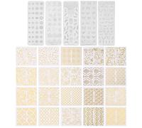 BELLIFFY Lot De 5 Plaques De Stamping Pour Nail Art Motifs Floraux Pochoirs Kits De Manucure Accessoires