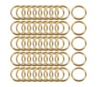 BELLIFFY Lot de 50 Set de Set de Anneaux Brisés Doubles Dorés en Acier Inoxydable 0,6 X 6 Mm, Anneaux de Jonction Ronds pour Porte-clés, Accessoires pour Loisirs Créatifs et Fabrication