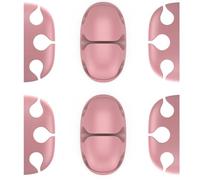 BELLIFFY Lot de 6 Attaches-Câbles Adhésives en Silicone Rose Organisateurs de Câbles pour Gestion et Rangement Support Multi-Surfaces pour Bureau Maison et Voiture Clips Range-Câbles