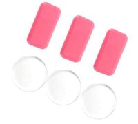 BELLIFFY Lot de 6 Coussinets en Silicone Épais pour Cils, Patchs Ronds Rose, Antistatiques, pour Extensions de Cils Professionnels et Usage Salon ou Domicile