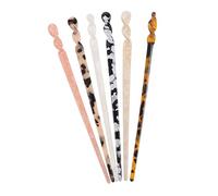 BELLIFFY Lot De 6 Épingles à Cheveux Vintage En Acétate Baguettes Décoratives Pour Coiffure Chignon Accessoires Cheveux Femme Design Léger Et Solide Longs Ou Mi-longs