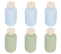 BELLIFFY Lot de 6 FلاCons de Shampoing Rechargeables en Plastique Souple 200 Ml FلاCons de Toilette Portables avec Bouchon à Clapet pour Après-Shampoing et Gel Petits Distributeurs