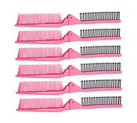 BELLIFFY Lot De 6 Peignes À Cheveux En Abs À Double Tête Adaptés Aux Voyages Résistants Aux Hautes Températures Et À Lélectricité Statique Pour Types De Cheveux Couleurs Aléatoires
