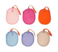 BELLIFFY Lot de 6 Pochettes à Savonnette Exfoliantes en Filet Multicolores Sachets à Savonnette à Cordon Nettoyage Corporel Séchage Rapide et Exfoliation Douce