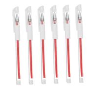 BELLIFFY Lot de 6 Stylos de Tatouage Sourcils Résistants aux Éclaboussures, Crayon Gel Précision, Rouge, pour Maquillage Quotidien, Mariages, Spectacles, Peau Sensible