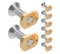 BELLIFFY Lot de 8 Écrous Coulissants M8 en Laiton avec Vis et Rondelles pour Planches à Foil Kit Complet D’Accessoires de Fixation Sup Résistant à L’Eau de Mer pour Kitesurf et