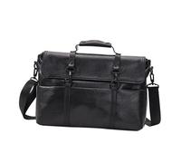 BELLIFFY Mallette Bandoulière Homme Business, Sacoche Portable Légère en PU et Polyester, Grosse Capacité, pour Ordinateur 14 Pouces