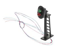 BELLIFFY Modèle de Signal Miniature de Feu de Circulation Ferroviaire 3V Plastique Robuste Noir Décor de Paysage Ferroviaire pour Modélisme et Accessoires de Train Signalisation