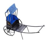 BELLIFFY Modèle de Vélo Miniature en Fer Bleu, Décoration Vintage de Bureau | Style Classique Nostalgique, Finition Vieillie, Valeur Décorative, pour Bureau et Étagère, Format Mini