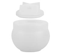 BELLIFFY Moule Silicone Pot Résine avec Couvercle Résistant Chaleur pour DIY Bijoux Boîte de Rangement Créative Forme de Jarre