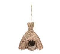 BELLIFFY Nichoir Suspendu Forme de Goutte Abri Artificiel Paille pour Oiseaux Décoration Écologique de Jardin Nid Douillet pour Petits Oiseaux Protection Naturelle Extérieur