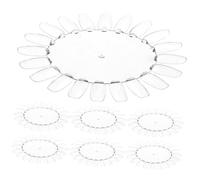 BELLIFFY Nuancier Ongles Transparent Plastique, 10 Pièces, 20 Motifs, Roue 13x11 Cm, Adapté Pour Manucure Et Nail Art Professionnel