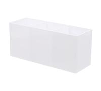 BELLIFFY Organisateur De Bureau Multifonctionnel Acrylique Boîte De Rangement Pour Maquillage Et Accessoires Support à Stylo Avec Compartiments Pour Télécommandes Et Produits De Blanc