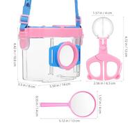 BELLIFFY Outil d'observation des Insectes Kit d'exploration d'insectes kit d'exploration en Plein air ABS，PMMA Pink