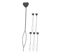 BELLIFFY Outils de Coiffure à Perles Rapides 6 Pièces Cœur Noir pour Femmes et Garçon et Filles, Outil de Tressage Multifonctionnel pour Chignons et Queues de Cheval, Accessoire Cheveux
