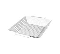 BELLIFFY Panier en Acier Inoxydable avec Grosse Capacité Résistance à Chaleur et Durabilité Résistance à Chaleur de Barbecue pour Barbecue à Domicile et Petites Réunions