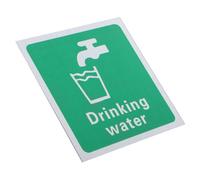 BELLIFFY Panneau Métallique Eau Potable Autocollant 100X100 MM Signalisation Sécurité pour Robinet et Extérieur Plaque Adhésive Résistante pour Parcs et Lavabos Panneau de Sécurité Eau