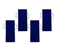 BELLIFFY Paquet à Vin en Flanelle Bleu Roi, Lot de 4, Cordon de Serrage, Pochettes Décoratives pour Bouteilles de Vin, Emballage Présent Élégant pour Fêtes, Mariages et Voyages