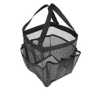 BELLIFFY Paquet de Bain Portable en Filet Grosse Capacité Double Poignée Noir Octogonal Rangement Salle de Bain Voyage Camping Sportifs