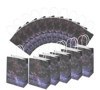 BELLIFFY Paquet Présents Papier Étoiles Motif Espace Lot 16 Pièces Tailles Variées Décorations Fête Anniversaire et Shower Paquet Friandises et Présents