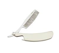 BELLIFFY Peigne à Barbe En Alliage De Zinc Pliable Pour Homme Peigne Antistatique Accessoires De Coiffure Taille Portable Rasage Coiffage Barbe
