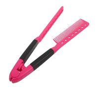 BELLIFFY Peigne Lisseur Thermique Multifonction en Plastique Résistant à Haute Température, Couleur Rose Vif, Peigne à Cheveux Plats pour Coiffage Rapide à Domicile Voyage, Accessoires