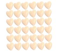 BELLIFFY Perles Cœur Bois Brut 50pcs Pour Saint-valentin Collier Bracelet Diy Bijoux Craft Décoration