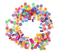 BELLIFFY Perles Fleur de Prunier 10 MM en Pâte Polymère Faites Main 200 Pièces Breloques Colorées Légères pour Création Bijoux DIY Pendentifs Fleurs Polyvalents pour Bracelets Colliers