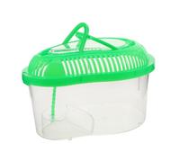 BELLIFFY Petit Aquarium en Plastique pour Reptiles, avec Couvercle Et Poignée, pour Un Seul Poisson, Cage De Transport pour Reptiles, Hamster, Tortue, Vert