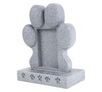 BELLIFFY Pierre Tombale Commémorative Extérieure pour Animaux de Compagnie Gris, Monument Funéraire Résistant aux Intempéries pour Chiens et Chats, Stèle Légère et Portable pour Jardin et