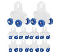 BELLIFFY Planeur à rideaux 20pcs roulettes en plastique silencieuses pour glissière de rail adaptées aux chambres et placards