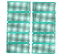 BELLIFFY Plaque de Circuit Imprimé Double Face 3x7 2,54 Mm en Fibre de Verre Époxy pour Soudure DIY, Carte PCB 10 Pièces, Électronique Bricolage, Modèle et Maintenance