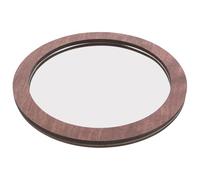 BELLIFFY Plateau Miroir Rond pour Commode, Plateau de Coiffeuse Miroir, en Bois et Acrylique, Style Classique, Robuste, pour Table Basse, Centre de Table et Rangement