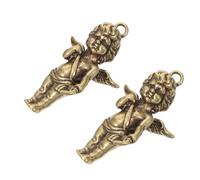 BELLIFFY Porte-clés Décoratif En Laiton Rétro Avec Pendentifs En Forme De Cupidon Pour Couples