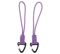 BELLIFFY Porte-Clés en Paracorde 19 CM Lot de 2 avec Mousqueton Triangulaire Violet, Corde Résistante Multifonction pour Randonnée, Camping et Accessoires de Survie en Plein Air