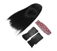 BELLIFFY Postiche Bandeau Cheveux Humains Noire Pour Femmes Perruques Droites Faciles À Porter