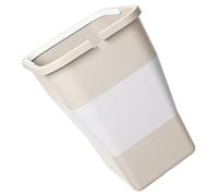 BELLIFFY Poubelle Pliante pour Voiture en Plastique Beige, Conteneur à Ordures Polyvalent Capacité Modérée, pour Voiture et Salon