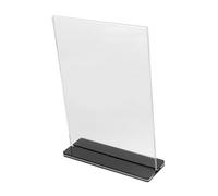 BELLIFFY Présentoir Vertical Acrylique Transparent et Stable pour Menus Flyers et Cartes de Visite Support de Table Moderne et Facile à Utiliser