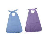 BELLIFFY Protège-vêtements Bavoir Adulte Lavable Imperméable Tablier Repas Personnes Âgées Protège-repas Avec Attache