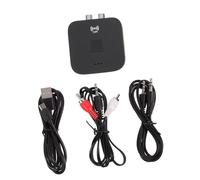 BELLIFFY Récepteur Audio sans Fil 5.0 NFC Adaptateur Audio Compact pour Voiture Et Maison 3,5 Mm Et Double Sortie RCA Portée 10 Mètres Utilisation Mobile Et Bureau Noir