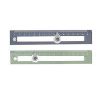BELLIFFY Règle Géométrique Outil de Dessin Précis en Plastique 2pcs Compas Droit pour Étudiants et Ingénieurs pour École et Relevés